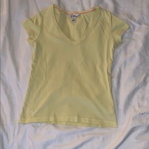 Yellow v-neck top